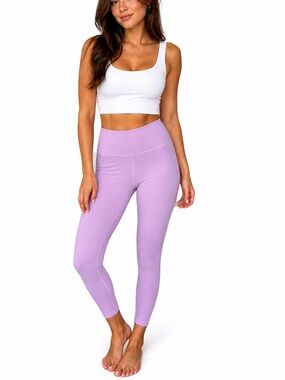 Spanx Pink Cropped Leggings Size Large Raw Hem NWOT